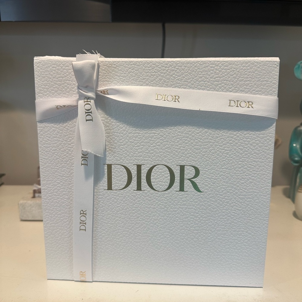 Authentic Dior White Box with Gold Accents